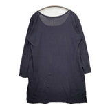 veritecoeur VCC-65 コットンリネン カットソー チュニック ネイビー レディース ヴェリテクール【中古】5-0724M∞