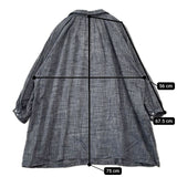 veritecoeur VC-431 ギャザー コットンチュニック ブラウス シャツ ブルー レディース ヴェリテクール【中古】5-0724M∞