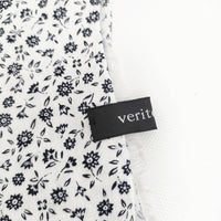 veritecoeur 花柄 ストール ホワイト ネイビー レディース ヴェリテクール【中古】5-0918G◎