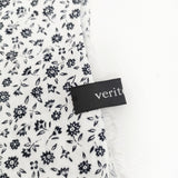 veritecoeur 花柄 ストール ホワイト ネイビー レディース ヴェリテクール【中古】5-0918G◎