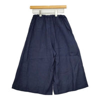 fog linen work ワイド リトアニア製 リネン キュロット イージー パンツ ネイビー レディース フォグリネンワーク【中古】5-0730M∞
