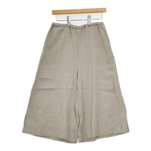 fog linen work ワイド リトアニア製 リネン キュロット イージー パンツ ベージュ レディース フォグリネンワーク【中古】5-0730M∞