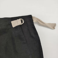 fog linen work リトアニア製 リネン ラップ 巻き スカート ブラック レディース フォグリネンワーク【中古】5-0730M∞