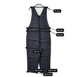 not PERFECT LINEN ノットパーフェクトリネン リトアニア製 リネン オーバーオール オールインワン サロペット ネイビー レディース【中古】5-0714M∞