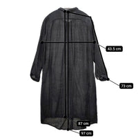 veritecoeur シアー シャツワンピ プルオーバー ハーフボタン ワンピース ブラック レディース ヴェリテクール【中古】5-0724M∞