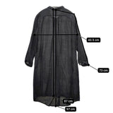 veritecoeur シアー シャツワンピ プルオーバー ハーフボタン ワンピース ブラック レディース ヴェリテクール【中古】5-0724M∞