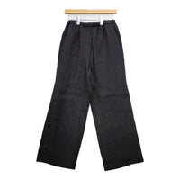 fog linen work 新品 リトアニアリネン ウエストゴム イージー パンツ ブラック レディース フォグリネンワーク【中古】5-0714M∞
