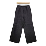 fog linen work 新品 リトアニアリネン ウエストゴム イージー パンツ ブラック レディース フォグリネンワーク【中古】5-0714M∞