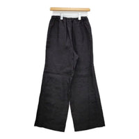 fog linen work 新品 リトアニアリネン ウエストゴム イージー パンツ ブラック レディース フォグリネンワーク【中古】5-0714M∞