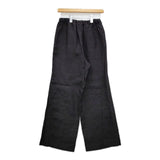 fog linen work 新品 リトアニアリネン ウエストゴム イージー パンツ ブラック レディース フォグリネンワーク【中古】5-0714M∞