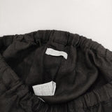 fog linen work 新品 リトアニアリネン ウエストゴム イージー パンツ ブラック レディース フォグリネンワーク【中古】5-0714M∞