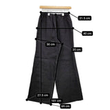 fog linen work 新品 リトアニアリネン ウエストゴム イージー パンツ ブラック レディース フォグリネンワーク【中古】5-0714M∞
