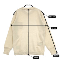 45R/45rpm 81080023 度詰USモーの908Vネック 定価30800円 セーター ニット アイボリー レディース フォーティーファイブアールピーエム【中古】5-0801T△