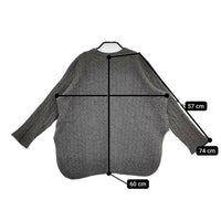 45R/45rpm フロートケーブルのニットソーチュニック 定価41800円 5128084 セーター ニット グレー レディース フォーティーファイブアールピーエム【中古】5-0801T△
