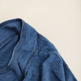 45R/45rpm でこぼこ天竺のスウェットチュニック 定価31900円 インディゴ ブルー レディース フォーティーファイブアールピーエム【中古】5-0613M♪