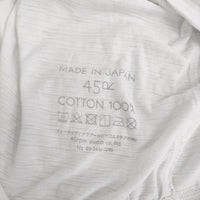 45R/45rpm でこぼこ天竺 コットン ラグラン 七分袖 Tシャツ カットソー ホワイト レディース フォーティーファイブアールピーエム【中古】5-0613S♪