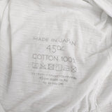 45R/45rpm でこぼこ天竺 コットン ラグラン 七分袖 Tシャツ カットソー ホワイト レディース フォーティーファイブアールピーエム【中古】5-0613S♪