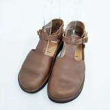 AURORA SHOES WEST INDIAN 7C ウエストインディアン Tストラップ シューズ・靴 ブラウン レディース オーロラシューズ【中古】5-0908G◎