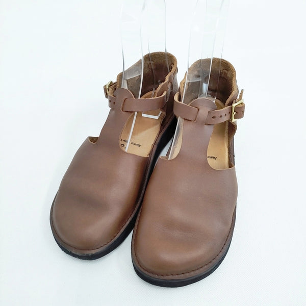 AURORA SHOES WEST INDIAN 7C ウエストインディアン Tストラップ シューズ・靴 ブラウン レディース オーロラシューズ【中古】5-0908G◎
