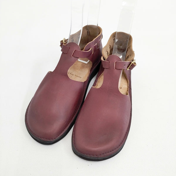 AURORA SHOES WEST INDIAN 7C ウエストインディアン Tストラップ シューズ・靴 ボルドー レディース オーロラシューズ【中古】5-0908G◎