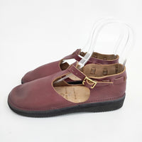 AURORA SHOES WEST INDIAN 7C ウエストインディアン Tストラップ シューズ・靴 ボルドー レディース オーロラシューズ【中古】5-0908G◎