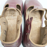 AURORA SHOES WEST INDIAN 7C ウエストインディアン Tストラップ シューズ・靴 ボルドー レディース オーロラシューズ【中古】5-0908G◎