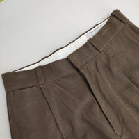YAECA タックパンツ 61654 草木ブラウン コットン パンツ ブラウン KUSAKI BROWN レディース ヤエカ【中古】5-1005T∞