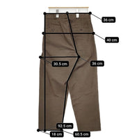 YAECA タックパンツ 61654 草木ブラウン コットン パンツ ブラウン KUSAKI BROWN レディース ヤエカ【中古】5-1005T∞