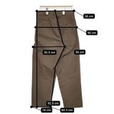 YAECA タックパンツ 61654 草木ブラウン コットン パンツ ブラウン KUSAKI BROWN レディース ヤエカ【中古】5-1005T∞