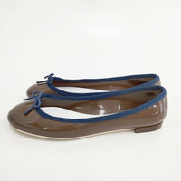 repetto レインシューズ ラバー バレエシューズ サイズ37 バレエシューズ ブラウン ネイビー レディース レペット【中古】5-0908G◎