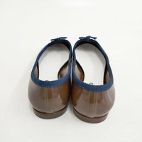 repetto レインシューズ ラバー バレエシューズ サイズ37 バレエシューズ ブラウン ネイビー レディース レペット【中古】5-0908G◎