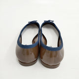repetto レインシューズ ラバー バレエシューズ サイズ37 バレエシューズ ブラウン ネイビー レディース レペット【中古】5-0908G◎