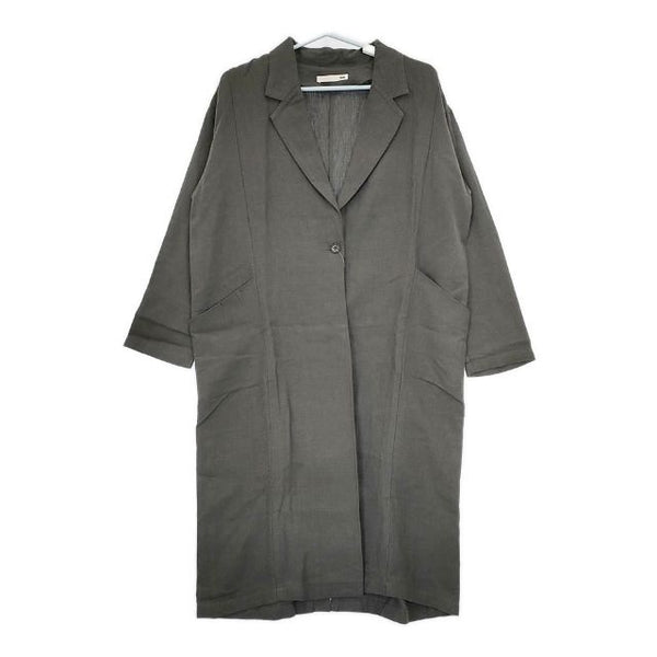 evam eva クレープリネン ワイドコート E191T066 コート グレー レディース エヴァムエヴァ【中古】5-0730M∞