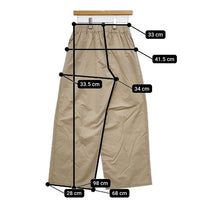 evam eva ギャザーワイドパンツ E191T029 コットンシルク イージー パンツ ベージュ レディース エヴァムエヴァ【中古】5-0730M∞