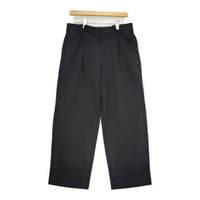 evam eva コットンワイドタックパンツ E191T116 パンツ ブラック レディース エヴァムエヴァ【中古】5-0803G∞