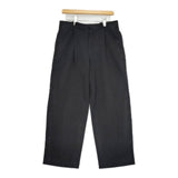 evam eva コットンワイドタックパンツ E191T116 パンツ ブラック レディース エヴァムエヴァ【中古】5-0803G∞