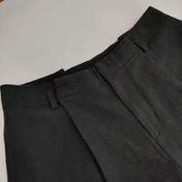 evam eva コットンワイドタックパンツ E191T116 パンツ ブラック レディース エヴァムエヴァ【中古】5-0803G∞