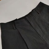 evam eva コットンワイドタックパンツ E191T116 パンツ ブラック レディース エヴァムエヴァ【中古】5-0803G∞