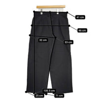 evam eva コットンワイドタックパンツ E191T116 パンツ ブラック レディース エヴァムエヴァ【中古】5-0803G∞
