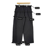 evam eva コットンワイドタックパンツ E191T116 パンツ ブラック レディース エヴァムエヴァ【中古】5-0803G∞