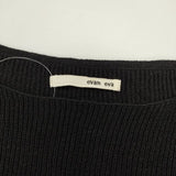 evam eva aze vest リネンシルク畔ベスト E191K104 半袖 ニット ブラック レディース エヴァムエヴァ【中古】5-0730M∞