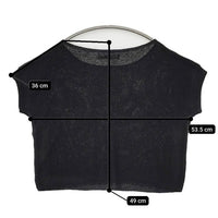 evam eva aze vest リネンシルク畔ベスト E191K104 半袖 ニット ブラック レディース エヴァムエヴァ【中古】5-0730M∞