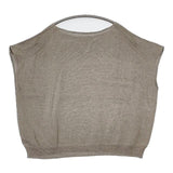 evam eva dry cotton PO E191K118 ノースリーブニット コットン ベスト グレージュ レディース エヴァムエヴァ【中古】5-0730M∞