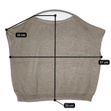 evam eva dry cotton PO E191K118 ノースリーブニット コットン ベスト グレージュ レディース エヴァムエヴァ【中古】5-0730M∞
