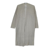 evam eva double covering robe E191K097 リネン混 ローブ ガウン 羽織 コート グレー レディース エヴァムエヴァ【中古】5-0714M∞