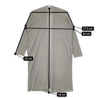 evam eva double covering robe E191K097 リネン混 ローブ ガウン 羽織 コート グレー レディース エヴァムエヴァ【中古】5-0714M∞