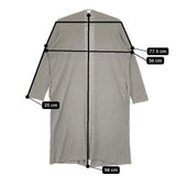 evam eva double covering robe E191K097 リネン混 ローブ ガウン 羽織 コート グレー レディース エヴァムエヴァ【中古】5-0714M∞