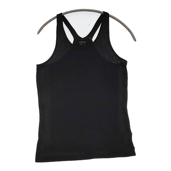 evam eva cotton C&S camisole サイズ2 V002C030 定価7500円 キャミソール ブラック レディース エヴァムエヴァ【中古】5-0613S♪