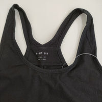 evam eva cotton C&S camisole サイズ2 V002C030 定価7500円 キャミソール ブラック レディース エヴァムエヴァ【中古】5-0613S♪