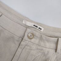 evam eva リネンコットン タック E191T045 パンツ ライトベージュ レディース エヴァムエヴァ【中古】5-0824M∞